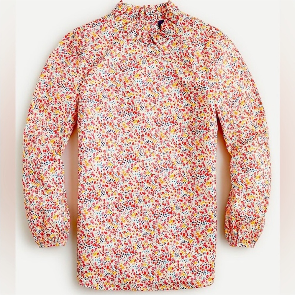 J Crew Long-sleeve ruffleneck top in Liberty®
Phoebe floral, sz Small